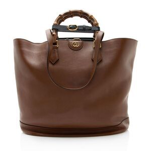 Gucci Leather Diana Oval Large Tote